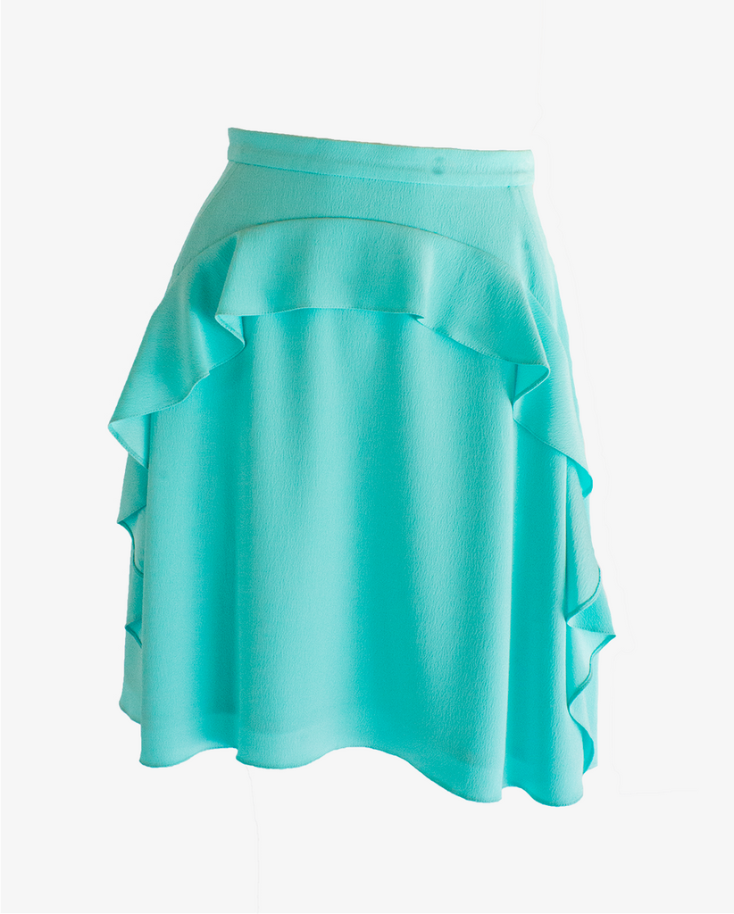 Frill Skirt Moroc Crepe Short Skirt